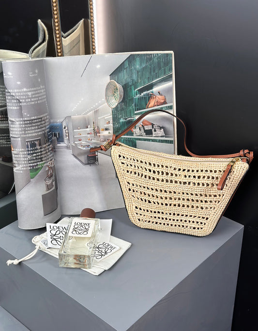 Loewe Hammock Hobo raffia bag