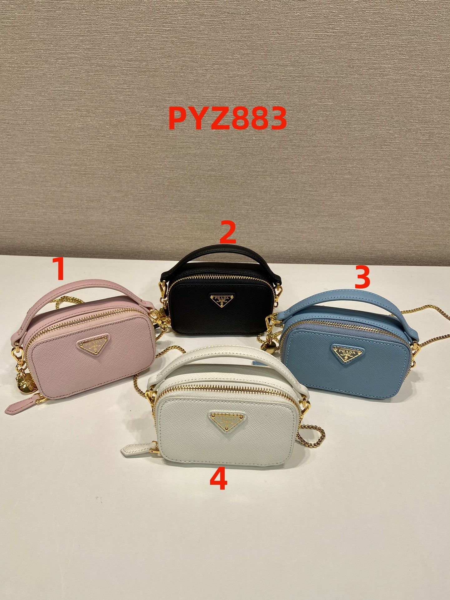 Prada leather mini pouch