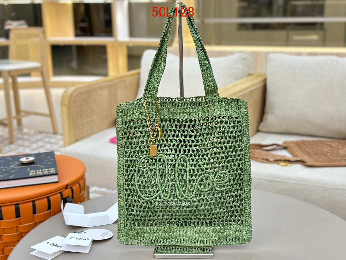 Chloé Summer Banana Logo Detailed Tote Bag