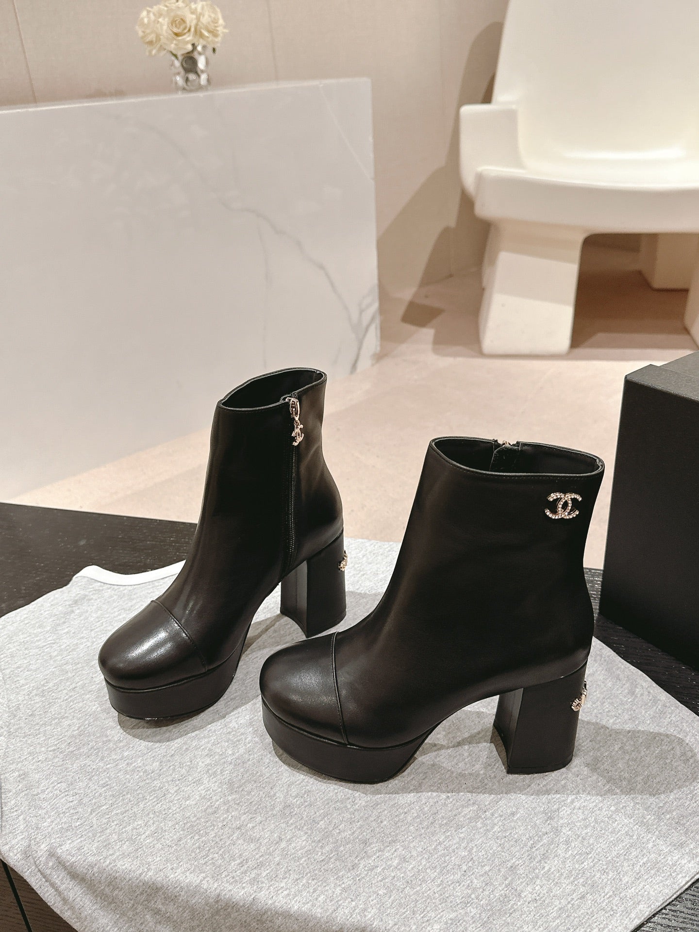 Chanel Heel Boots