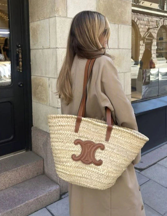 Celine Medium Straw Tote bag