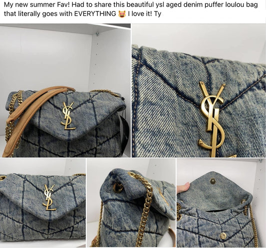 A Review of YSL Denim Puffer  Bag