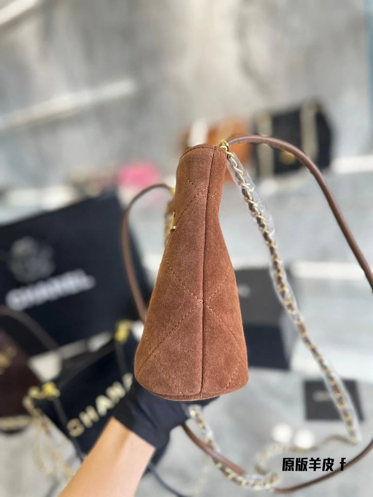 Chanel Mini Suede Bucket Bag