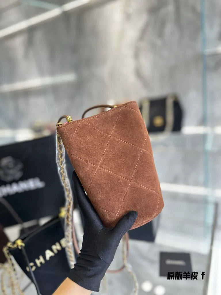 Chanel Mini Suede Bucket Bag