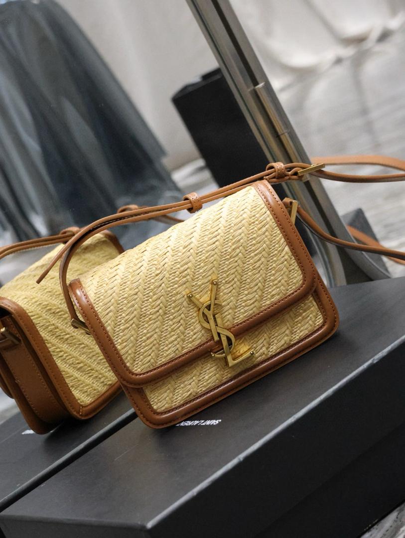 YSL Solferino in Raffia