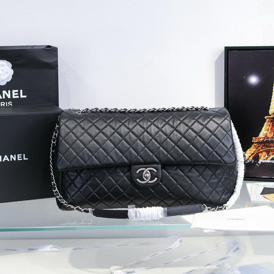Chanel Classic Flap bag Caviar Leather XXL size