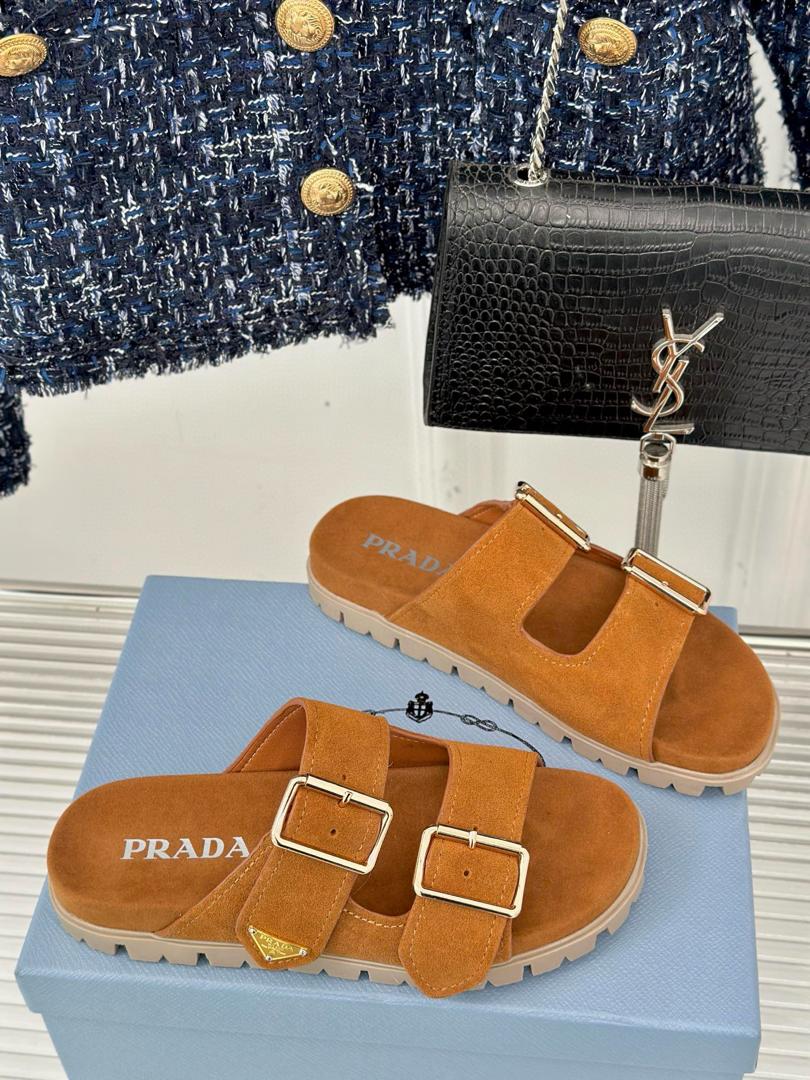 Prada Suede Slides
