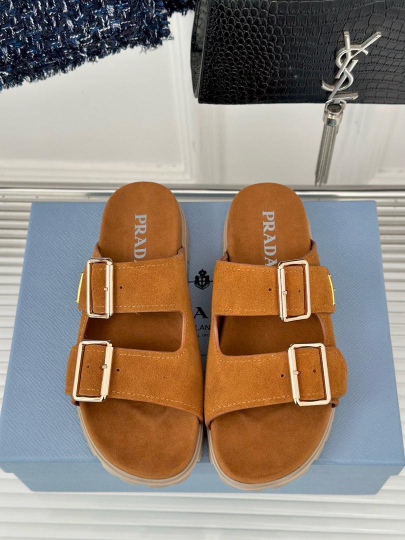 Prada Suede Slides