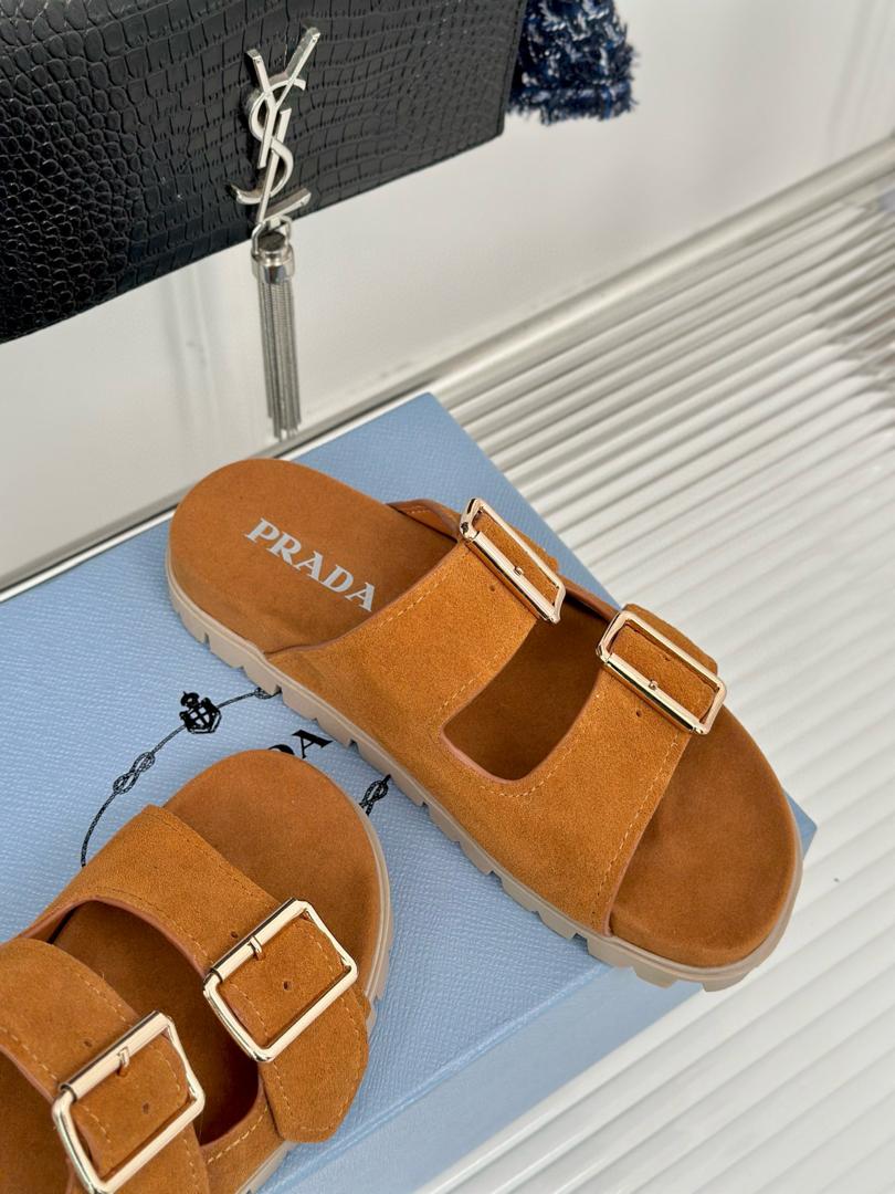 Prada Suede Slides
