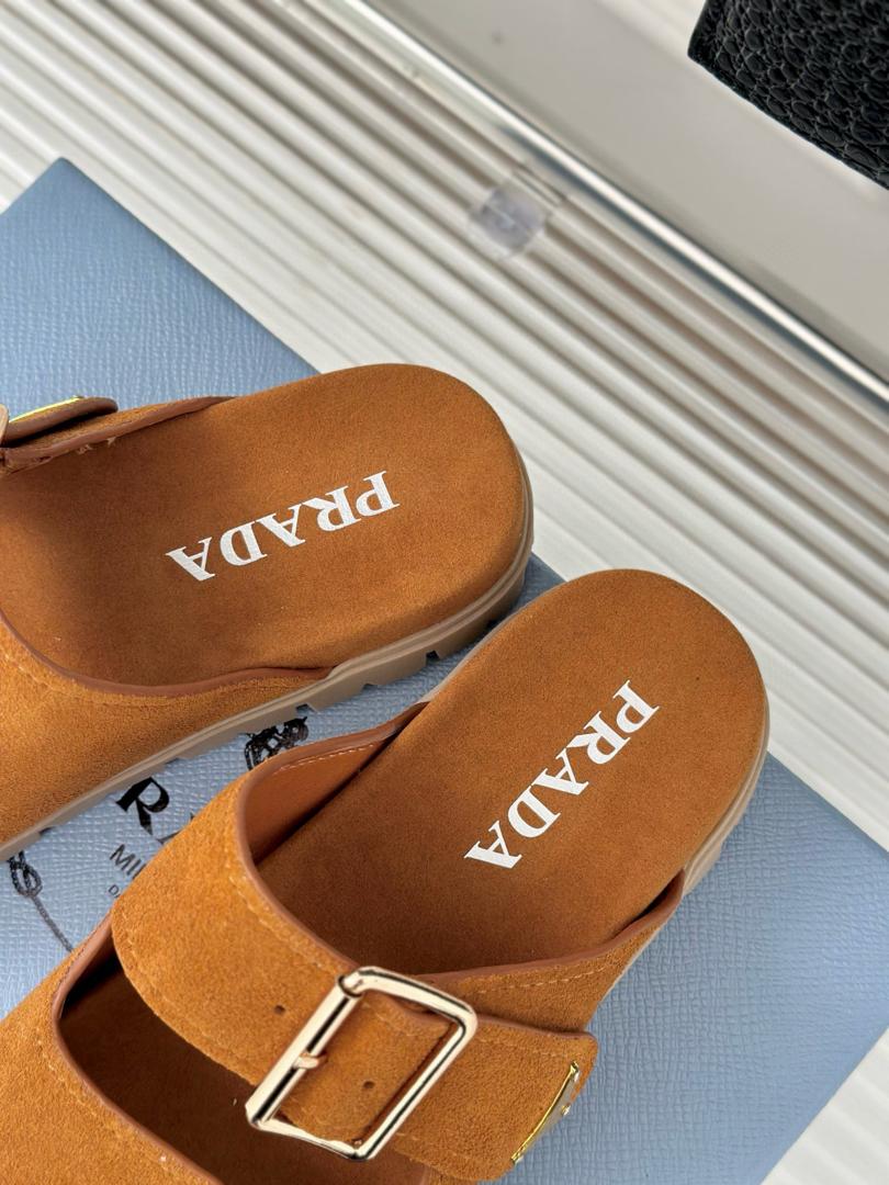 Prada Suede Slides