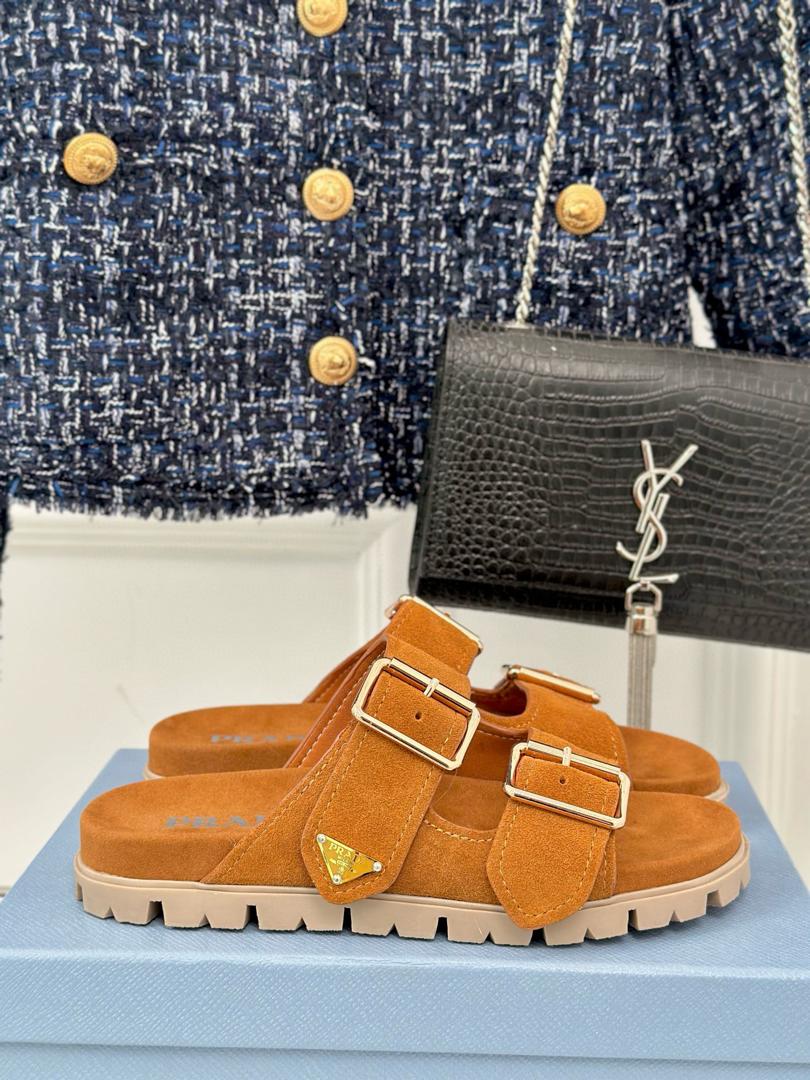 Prada Suede Slides