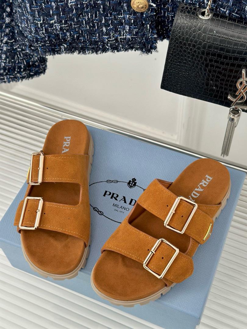 Prada Suede Slides