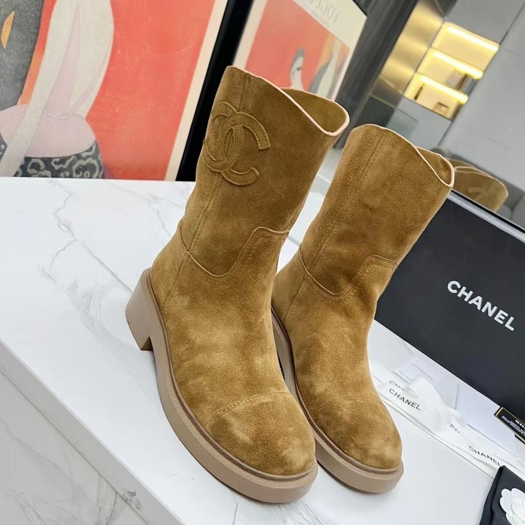 Chanel Suede Boots