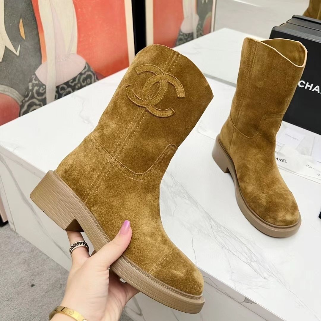 Chanel Suede Boots