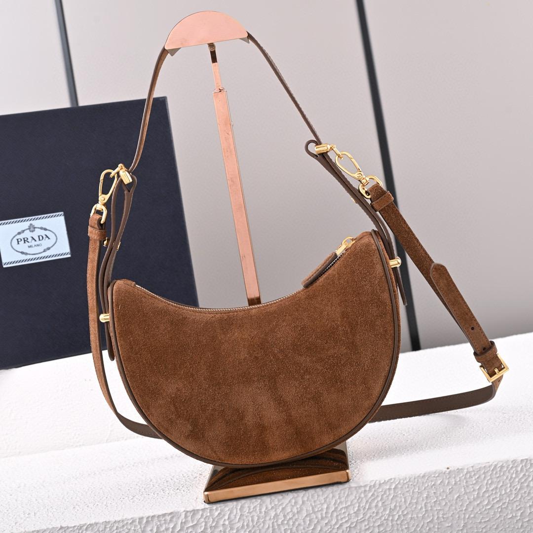 Prada Suede Croissant Bag