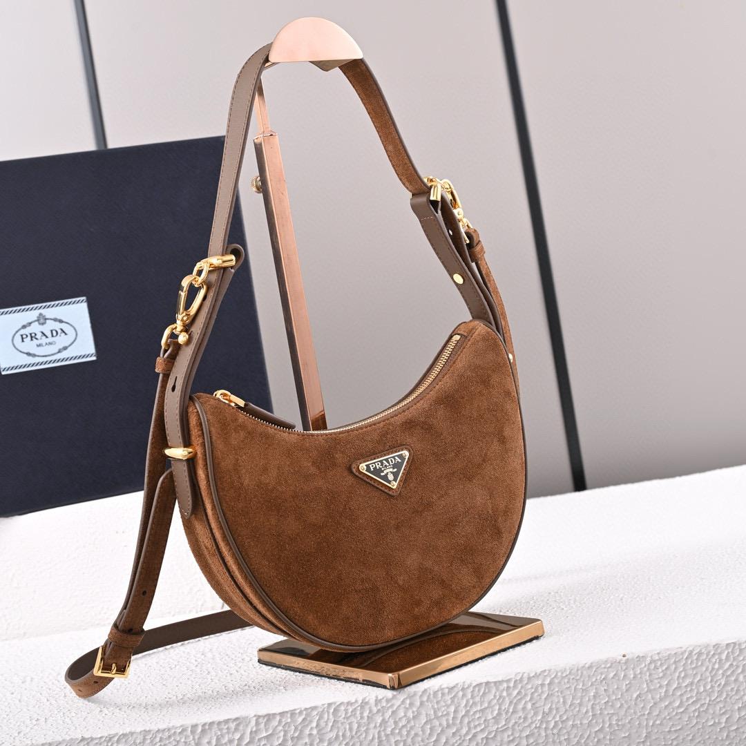 Prada Suede Croissant Bag