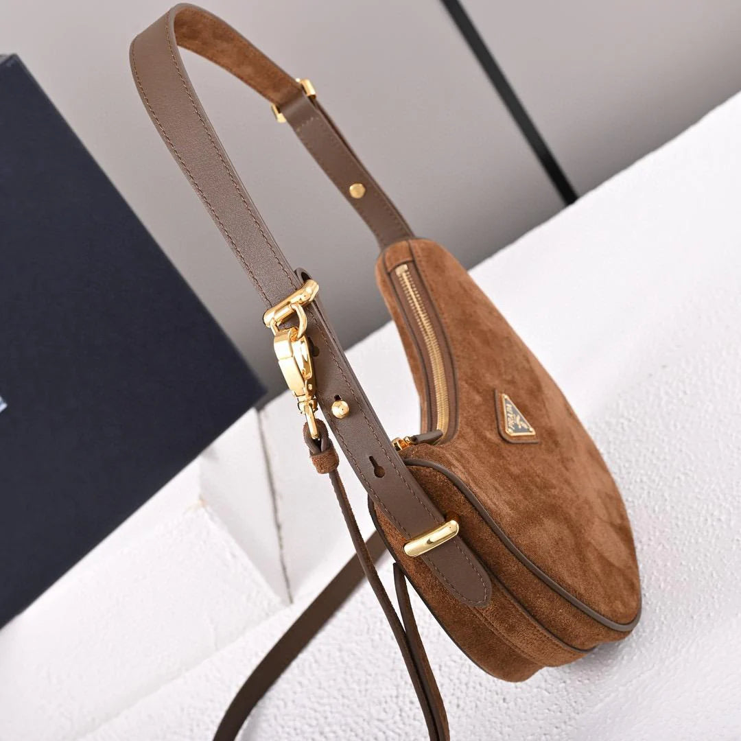 Prada Suede Croissant Bag
