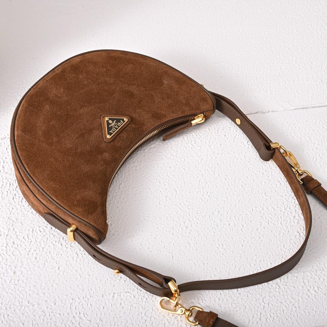 Prada Suede Croissant Bag