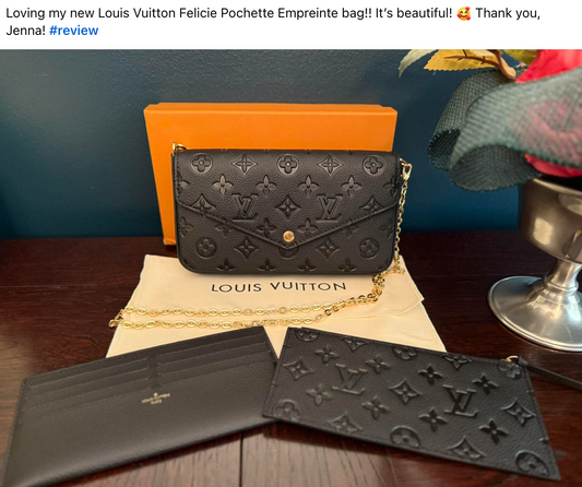 A review of Louis Vuitton Felicie Pochette Empreinte Leather