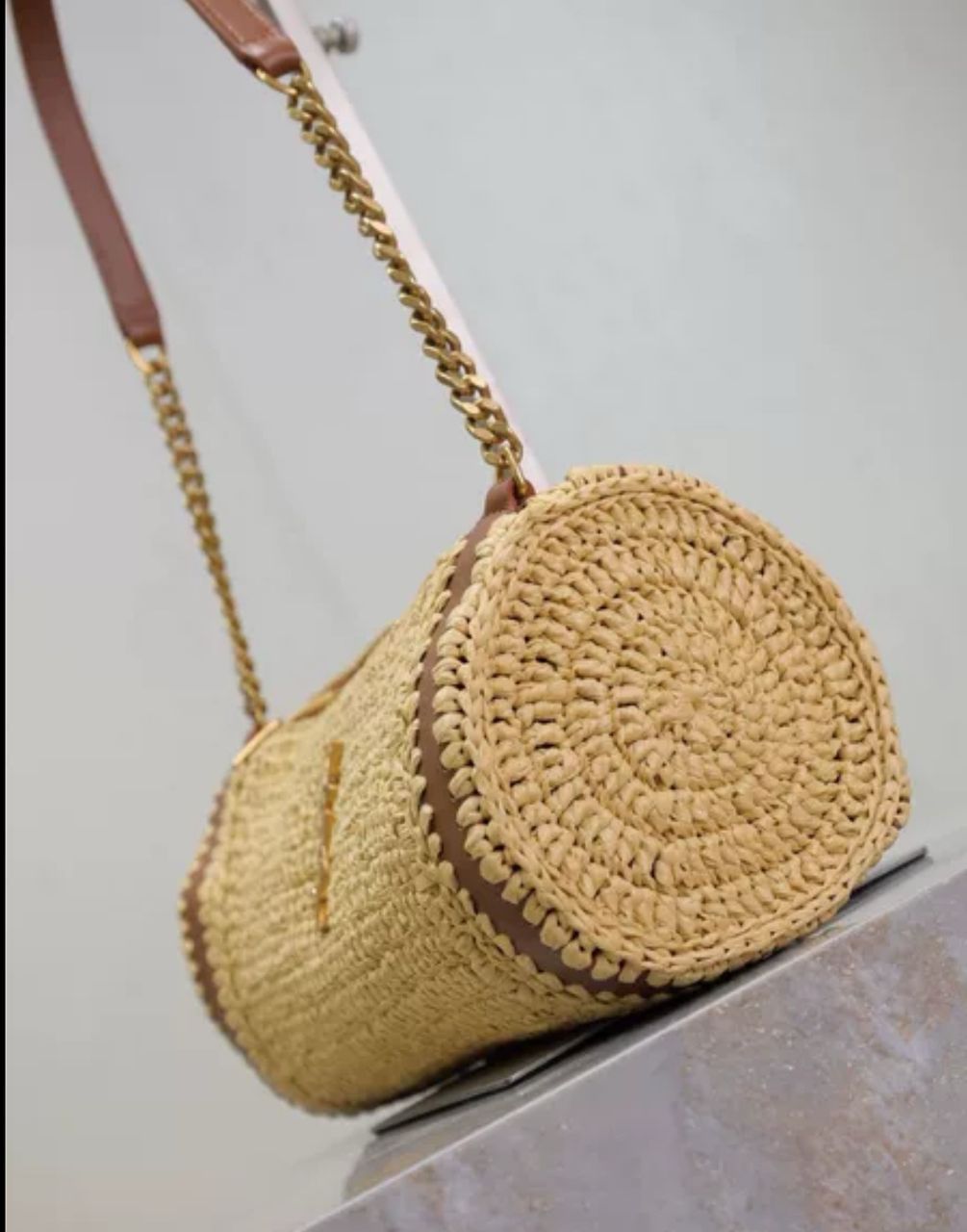 YSL Raffia shoulder bag