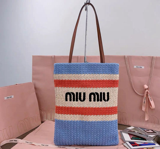 Miu Miu Straw Beach Crochet bag