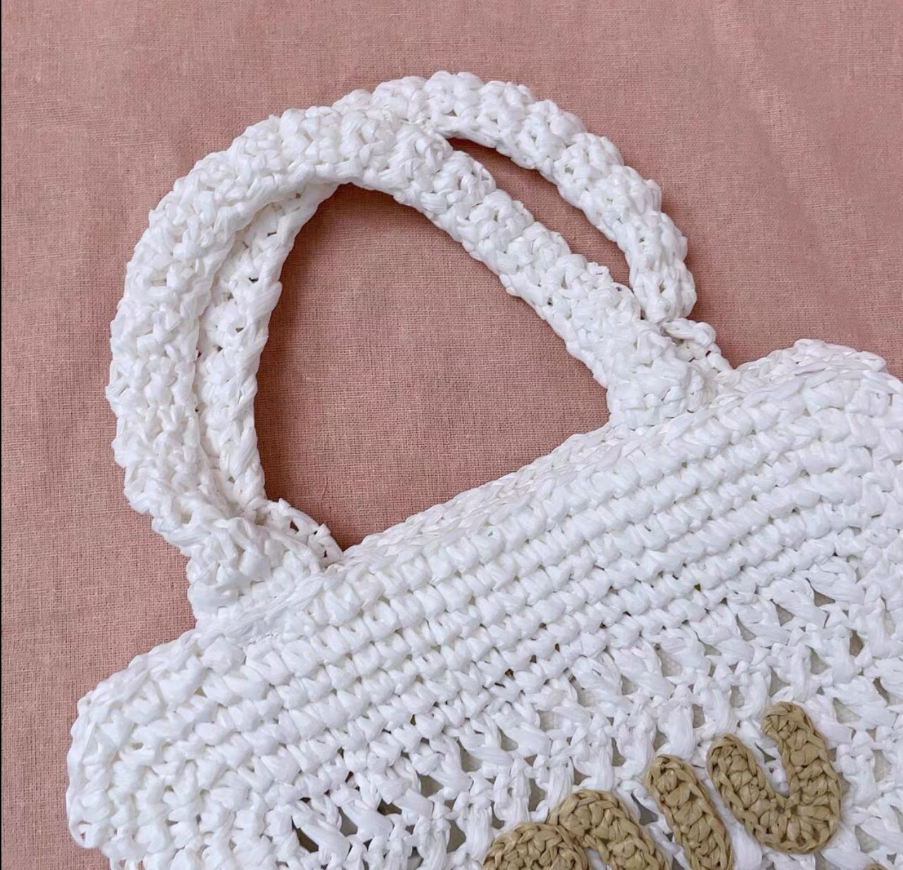 Miu Miu Straw Raffia-effect woven tote bag