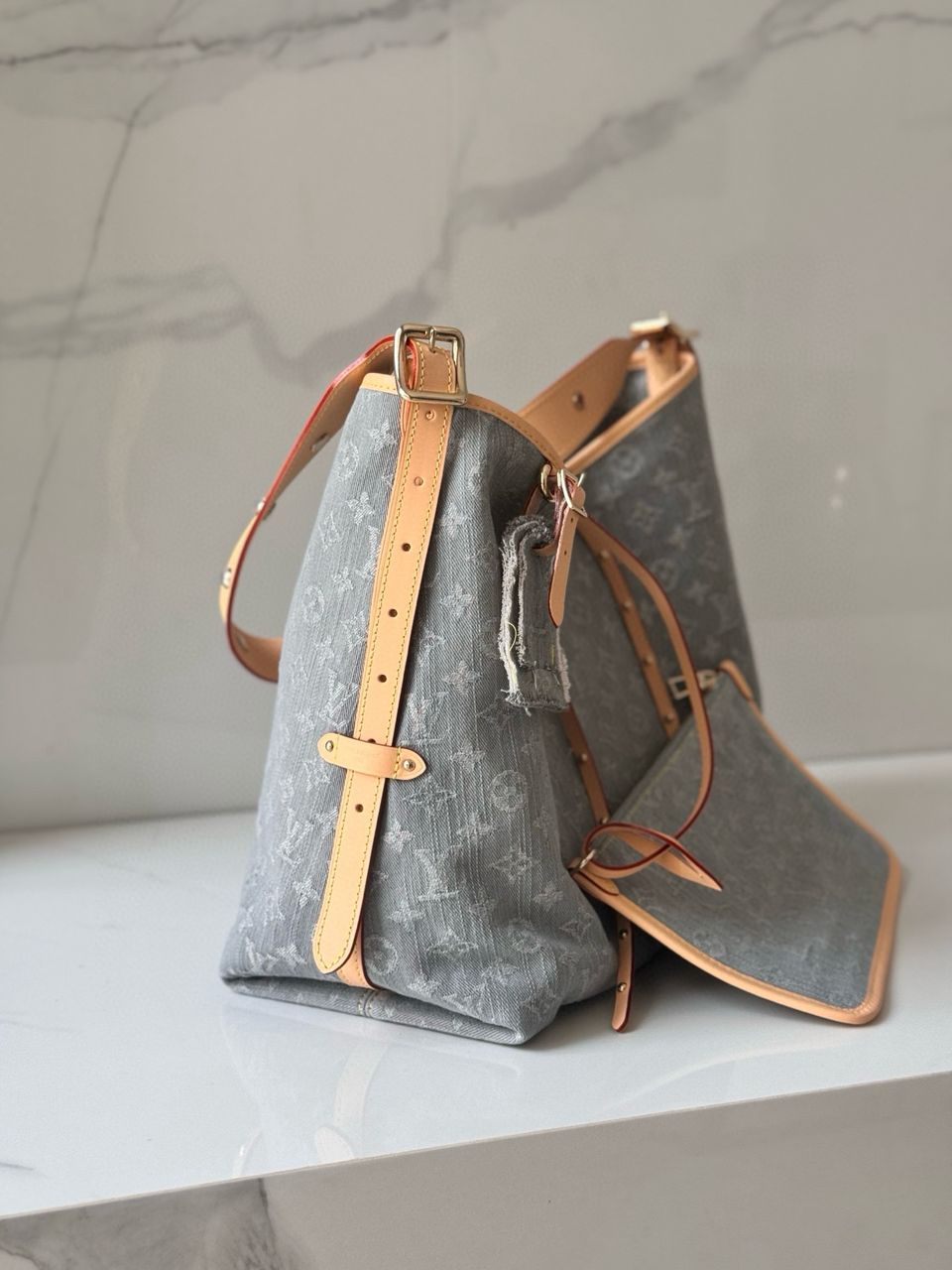 Louis Vuitton CarryAll MM Denim bag
