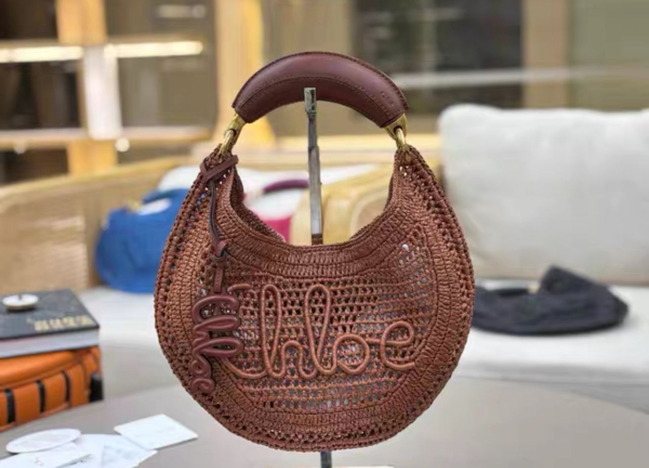 Chloe Summer Banana straw bag