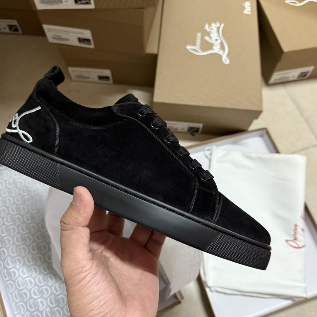 Christian Louboutin Spikes Suede Sneakers