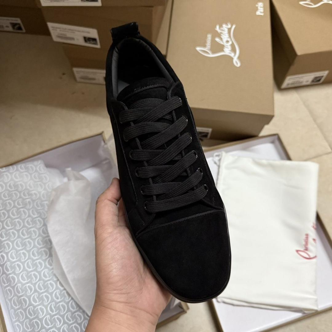 Christian Louboutin Spikes Suede Sneakers