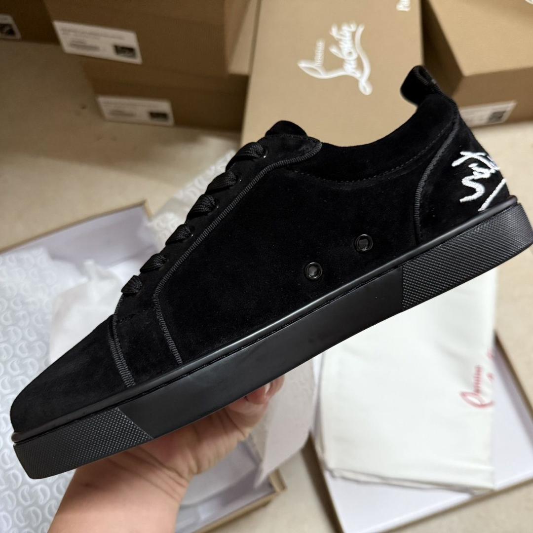 Christian Louboutin Spikes Suede Sneakers