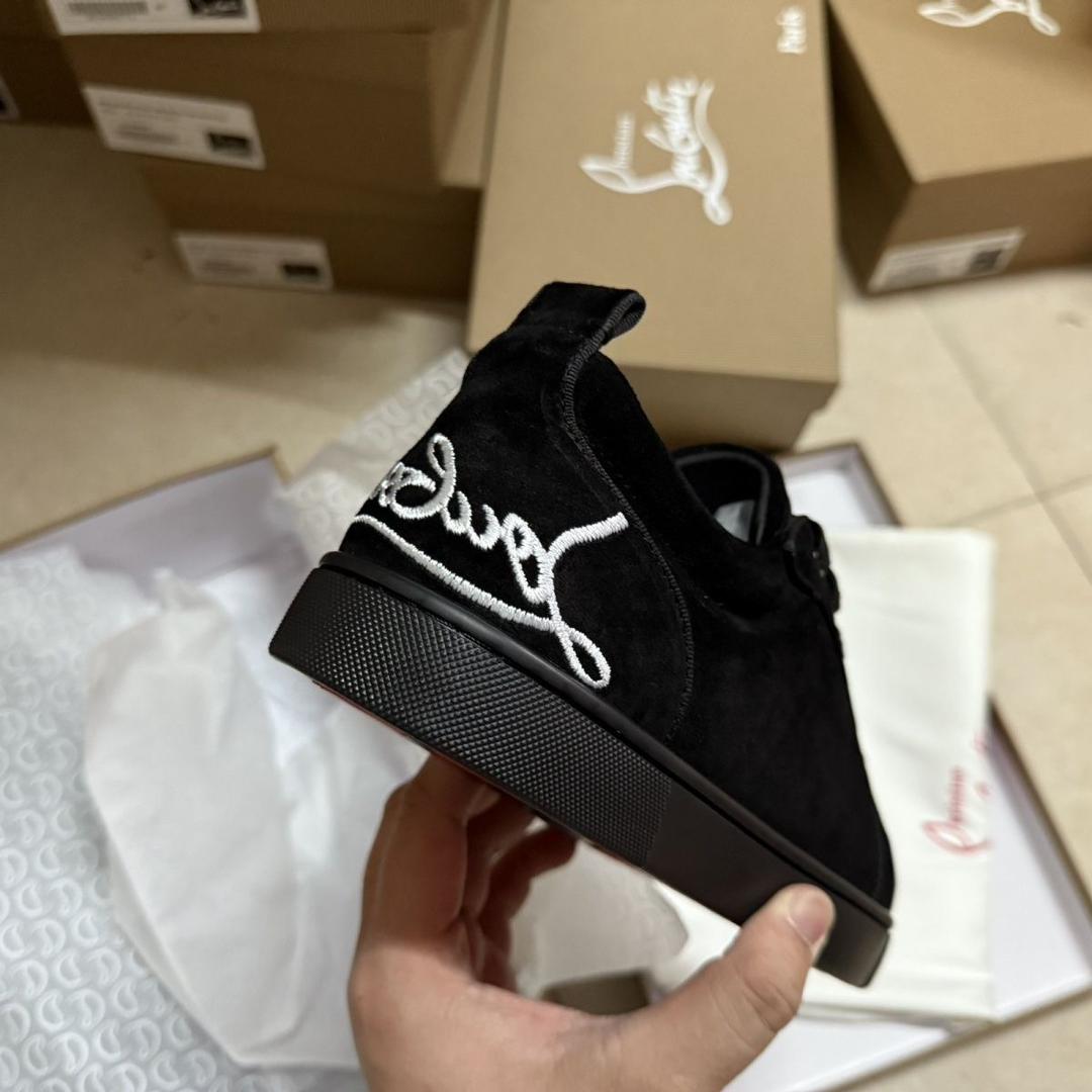 Christian Louboutin Spikes Suede Sneakers
