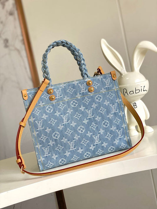 Louis Vuitton Let go PM denim tote bag