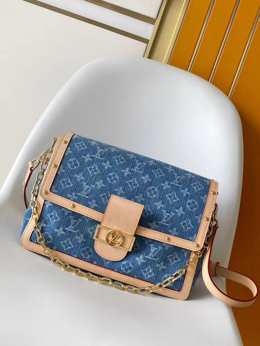 Louis Vuitton Dauphine Soft GM denim