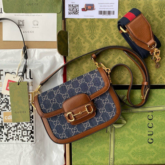 Gucci Horsebit mini denim bag