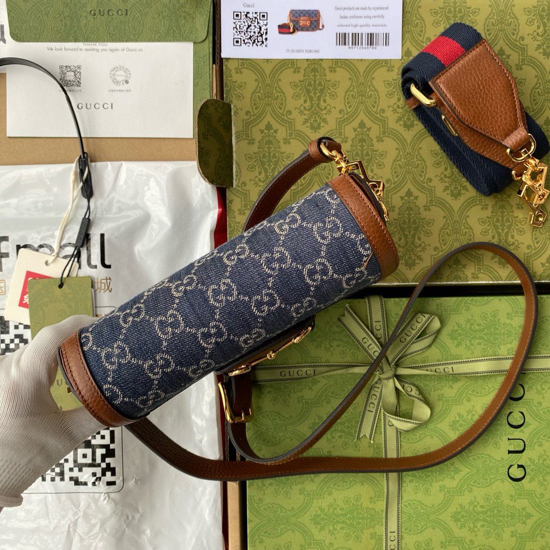 Gucci Horsebit mini denim bag