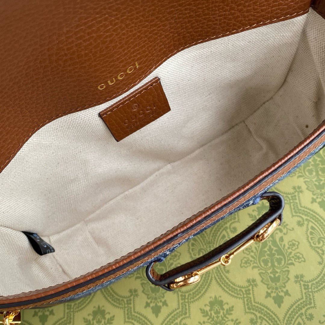 Gucci Horsebit mini denim bag