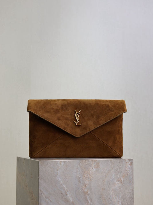 YSL Cassandre Large Envelope bag in suede
