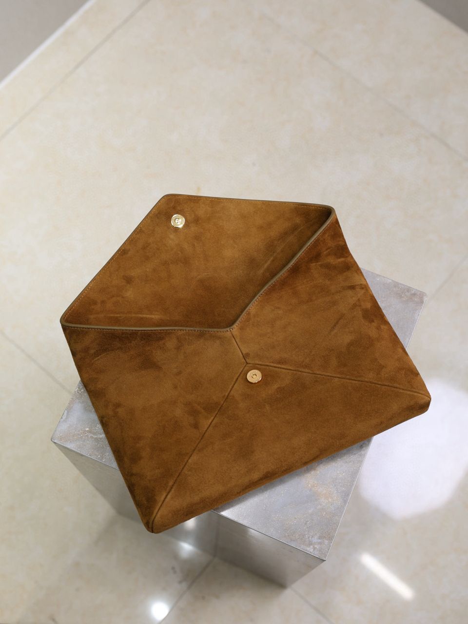 YSL Cassandre Large Envelope bag in suede
