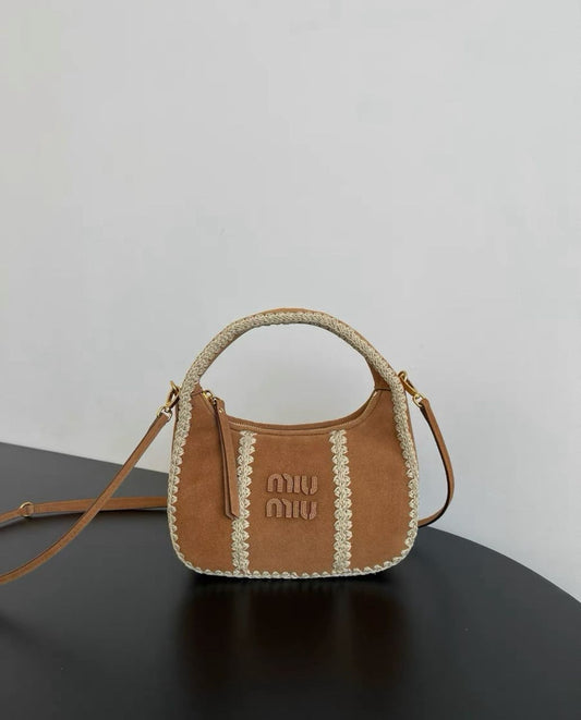 Miu Miu Wander Suede braided bag