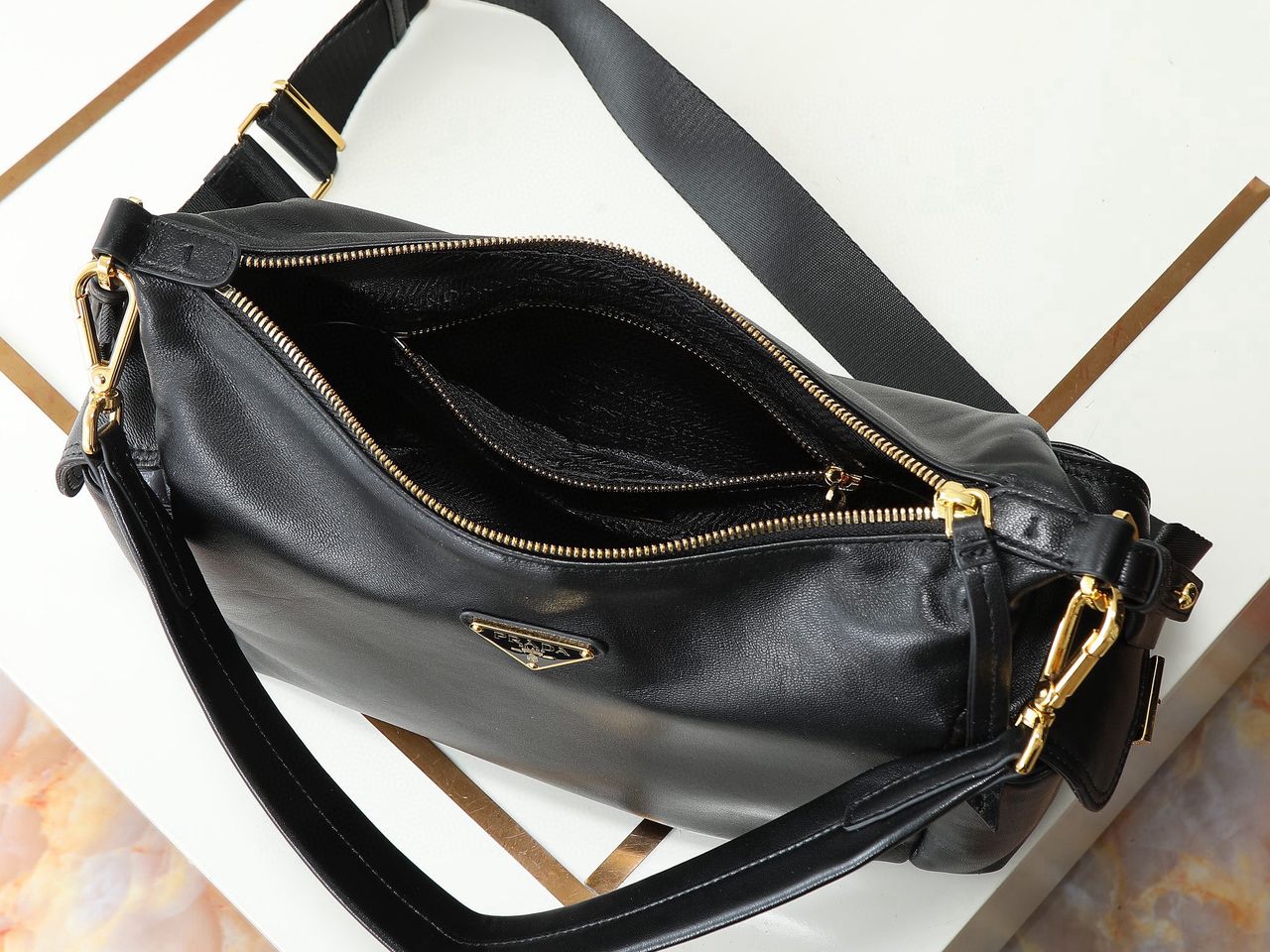 Prada Prada Bandolera leather Explore bag