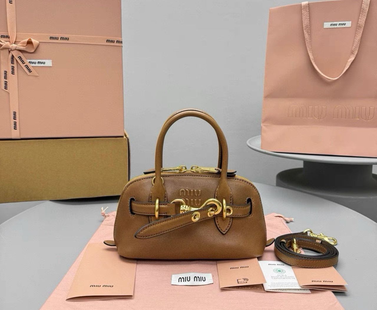 Miu Miu Aventure mini nappa leather