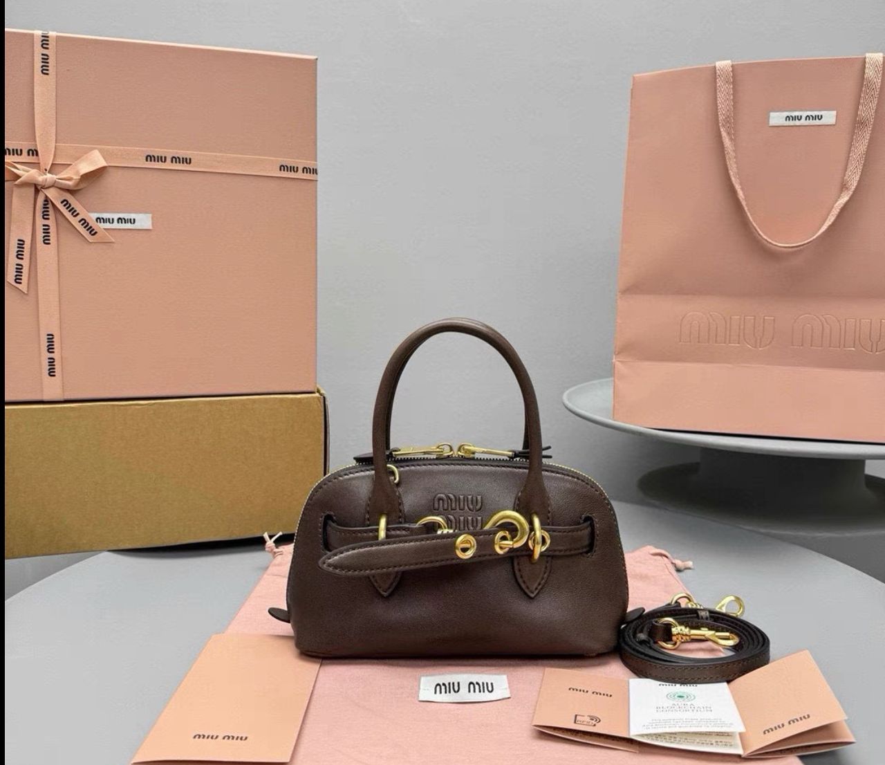 Miu Miu Aventure mini nappa leather