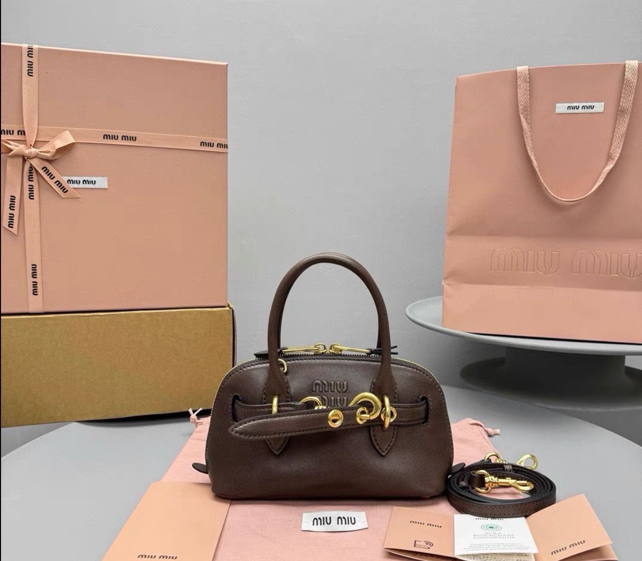 Miu Miu Aventure mini nappa leather