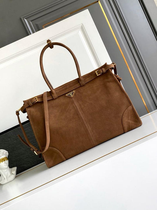 Prada Bonnie extra-large suede handbag
