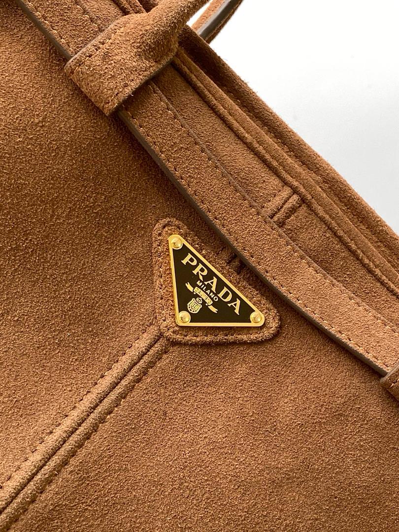 Prada Bonnie extra-large suede handbag