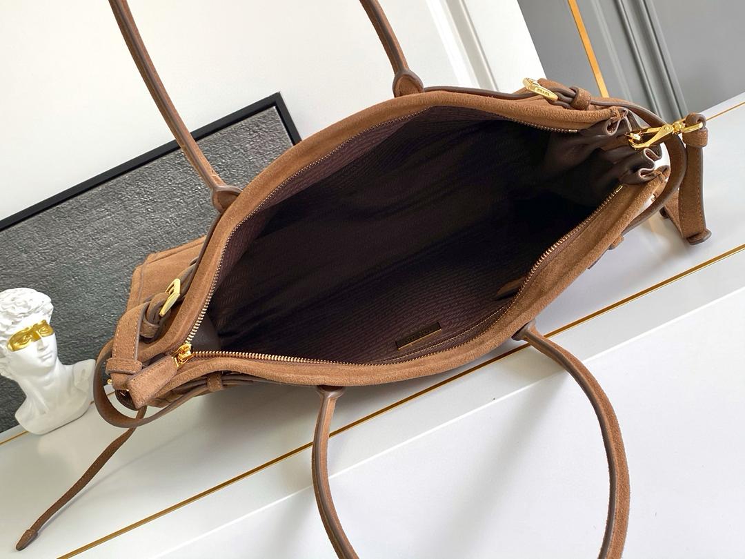 Prada Bonnie extra-large suede handbag