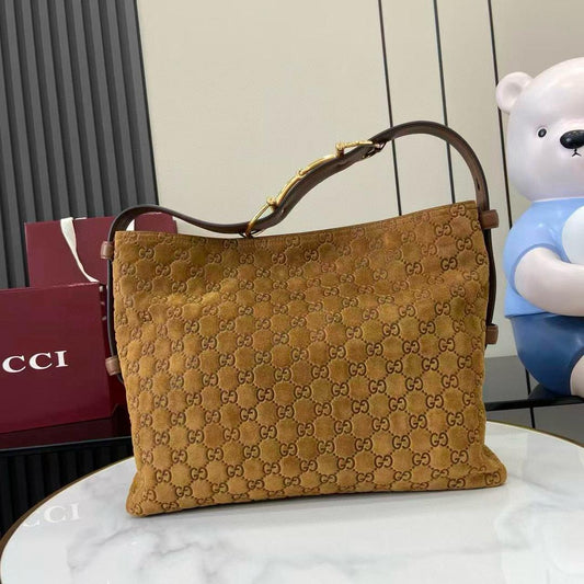 Gucci beatrix suede shoulder bag