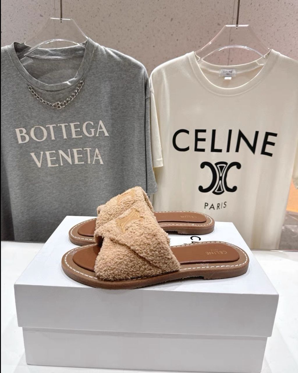 Celine Teddy Slippers