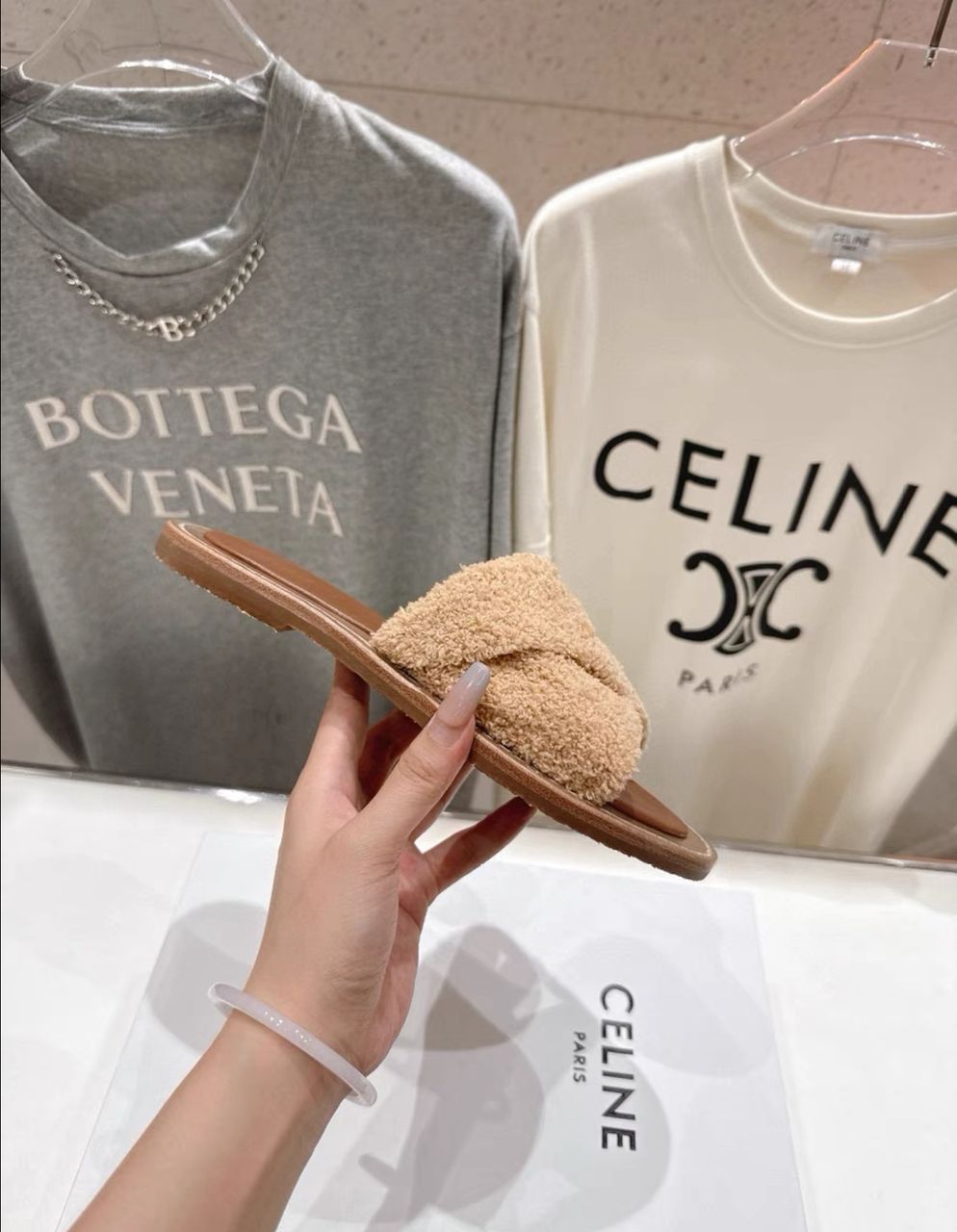Celine Teddy Slippers